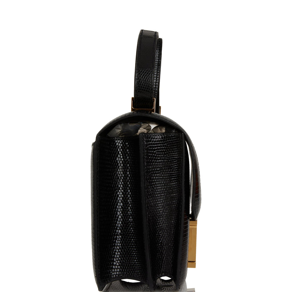 Hermes Constance 24 Black Lizard Niloticus Gold Hardware