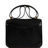 Hermes Constance 24 Black Lizard Niloticus Gold Hardware