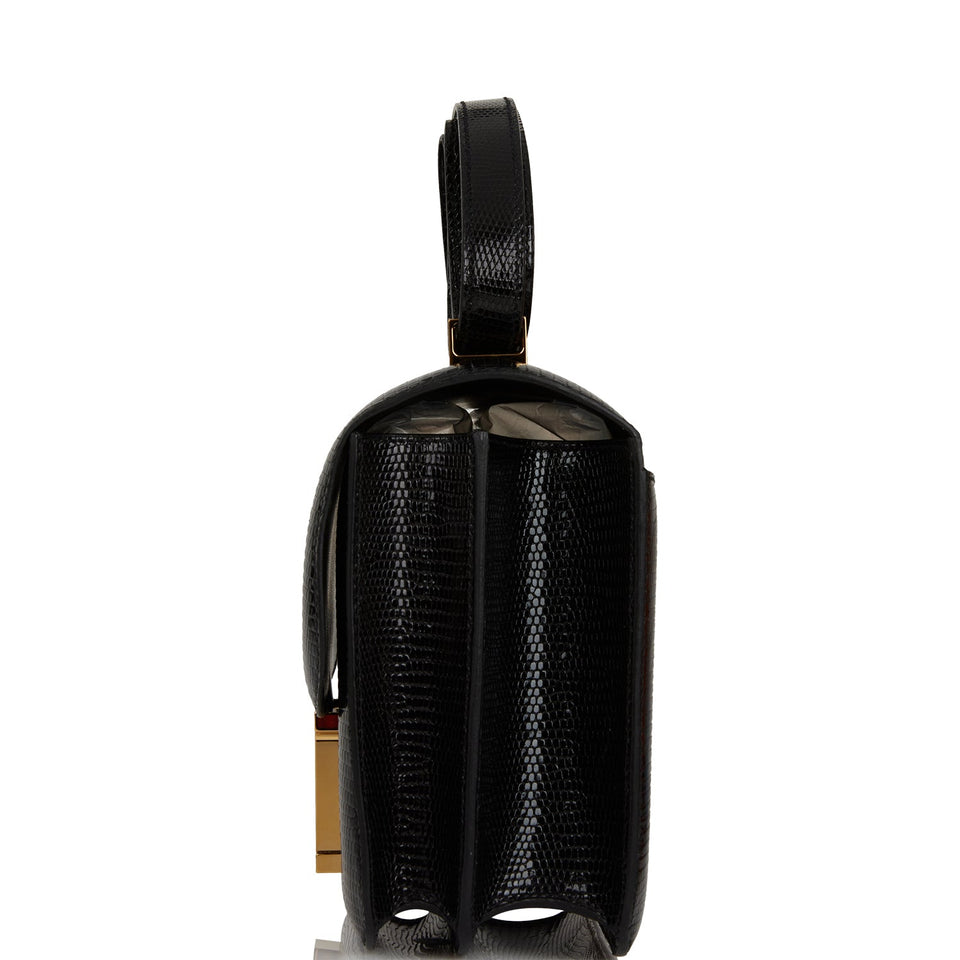 Hermes Constance 24 Black Lizard Niloticus Gold Hardware