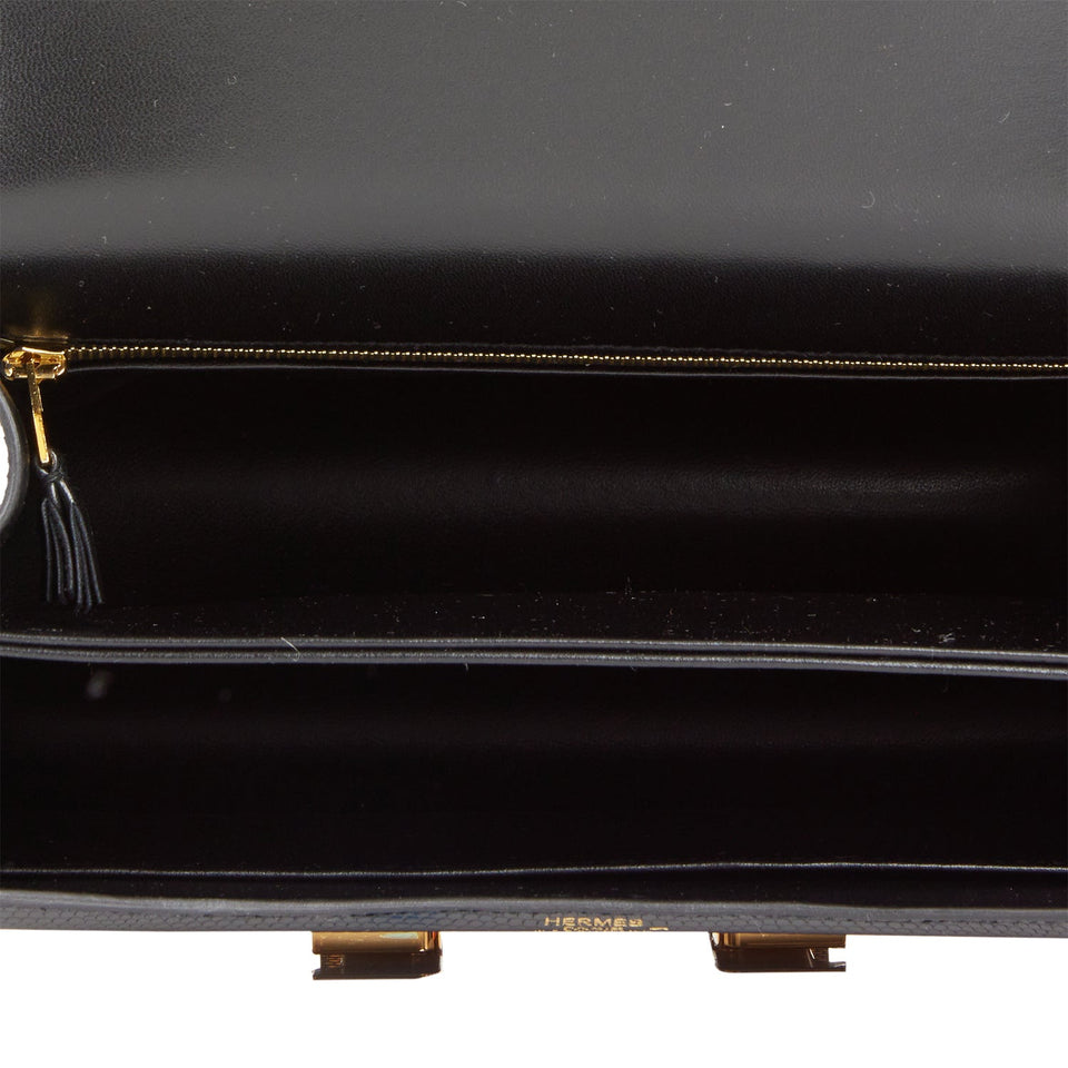 Hermes Constance 24 Black Lizard Niloticus Gold Hardware