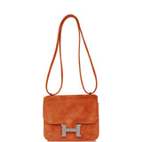 Hermes Paprika Doblis Mini Constance 18cm Palladium Hardware