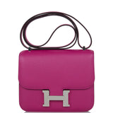 Hermes Constance 18 Rose Pourpre Evercolor Palladium Hardware
