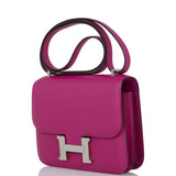 Hermes Constance 18 Rose Pourpre Evercolor Palladium Hardware