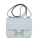 Hermes Constance 18 Bleu Brume Chevre Palladium Hardware