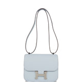 Hermes Constance 18 Bleu Brume Chevre Palladium Hardware