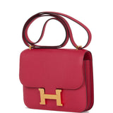 Hermes Constance 18 Framboise Chevre Gold Hardware