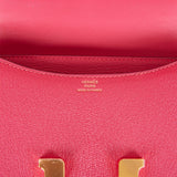 Hermes Constance 18 Framboise Chevre Gold Hardware