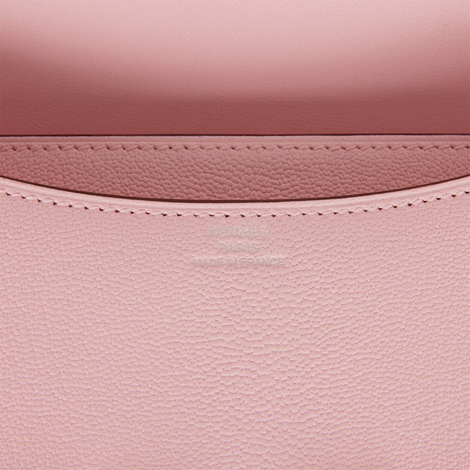 Hermes Constance 18 Rose Sakura Chevre Palladium Hardware