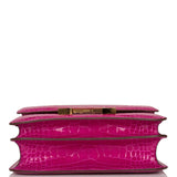 Hermes Constance 24 Rose Scheherazade Shiny Alligator Gold Hardware