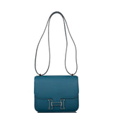 Hermes Vert Bosphore Epsom Mini Constance 18cm Lacquer Hardware