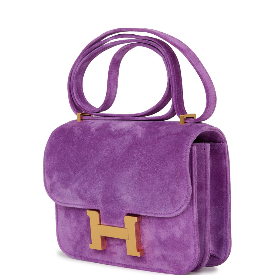Hermes Constance 18 Violet Doblis Gold Hardware