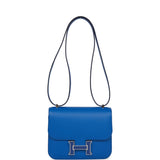 Hermes Constance 18 Bleu France Epsom Palladium Hardware