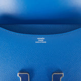 Hermes Constance 18 Bleu France Epsom Palladium Hardware