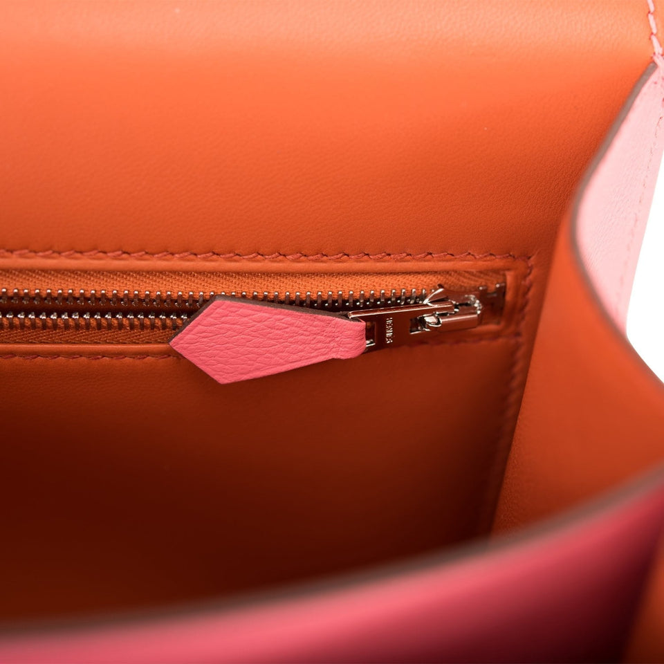 Hermes Constance 24 Rose D'Ete Evercolor Palladium Hardware