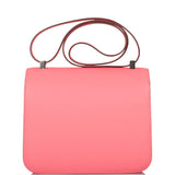 Hermes Constance 24 Rose D'Ete Evercolor Palladium Hardware