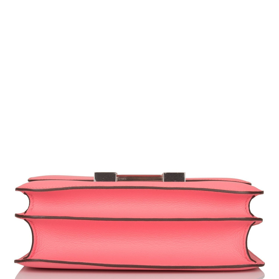 Hermes Constance 24 Rose D'Ete Evercolor Palladium Hardware