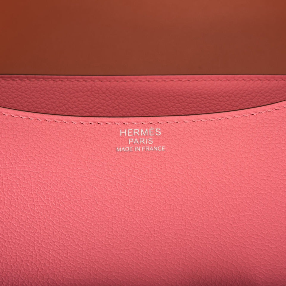 Hermes Constance 24 Rose D'Ete Evercolor Palladium Hardware