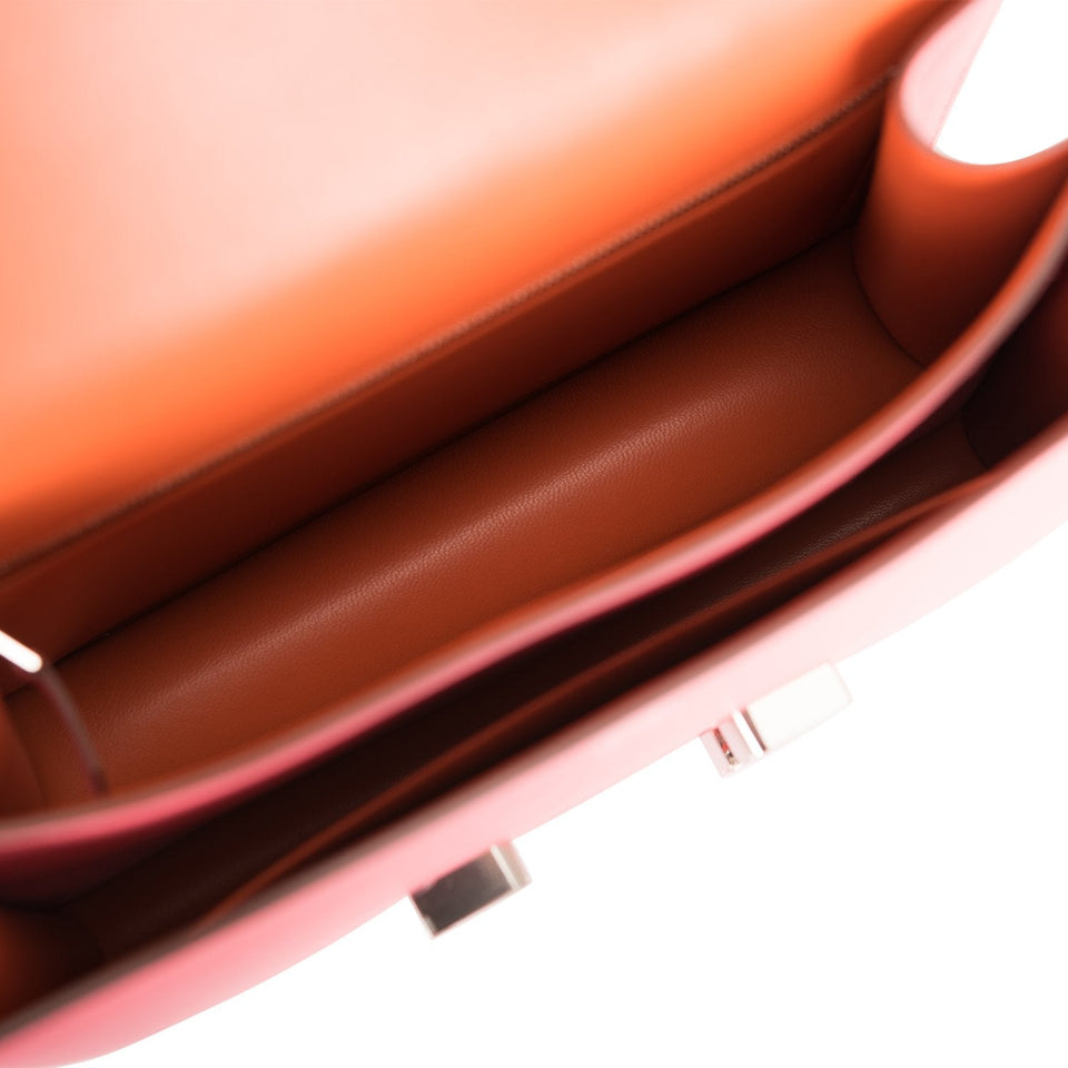 Hermes Constance 24 Rose D'Ete Evercolor Palladium Hardware