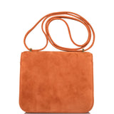 Hermes Paprika Doblis Mini Constance 18cm Gold Hardware