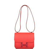 Hermes Constance 18 Rose Texas Epsom Palladium Hardware