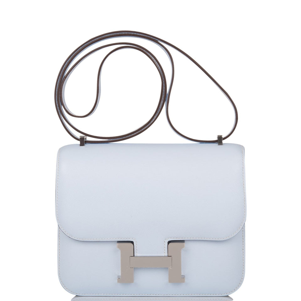 Hermes Constance 18 Bleu Brume Swift Palladium Hardware
