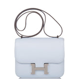 Hermes Constance 18 Bleu Brume Swift Palladium Hardware