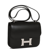 Hermes Constance 18 Black Tadelakt Palladium Hardware