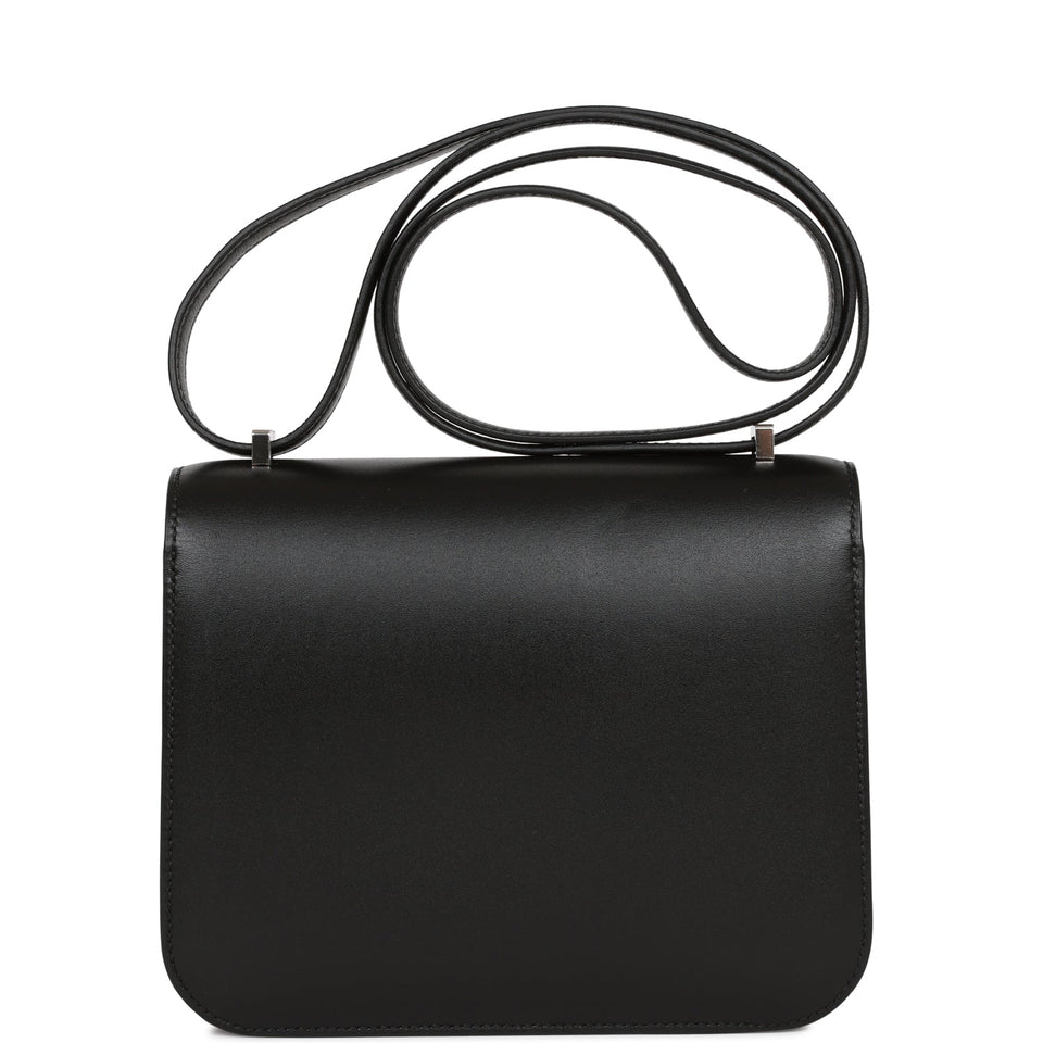 Hermes Constance 18 Black Tadelakt Palladium Hardware