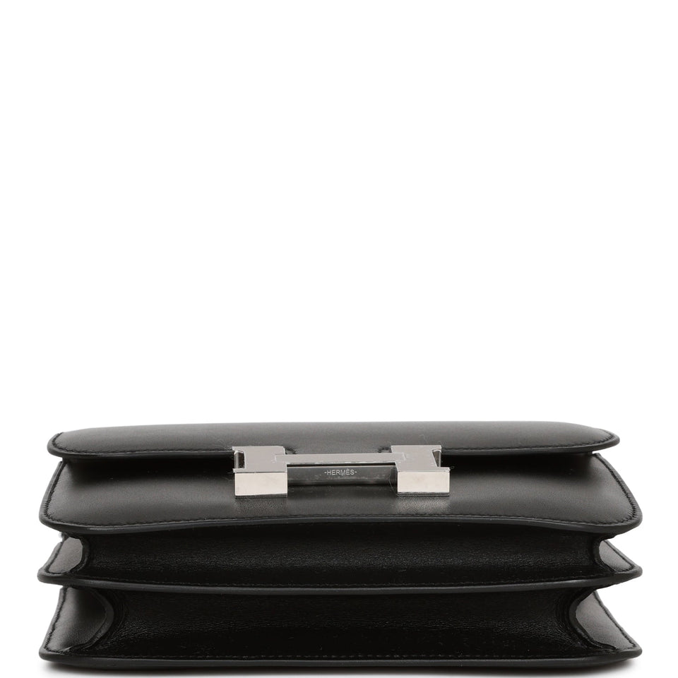 Hermes Constance 18 Black Tadelakt Palladium Hardware