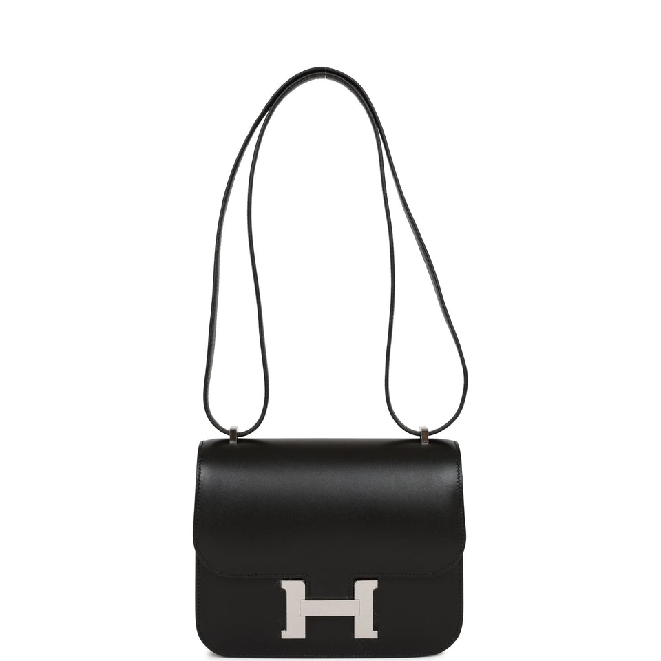 Hermes Constance 18 Black Tadelakt Palladium Hardware