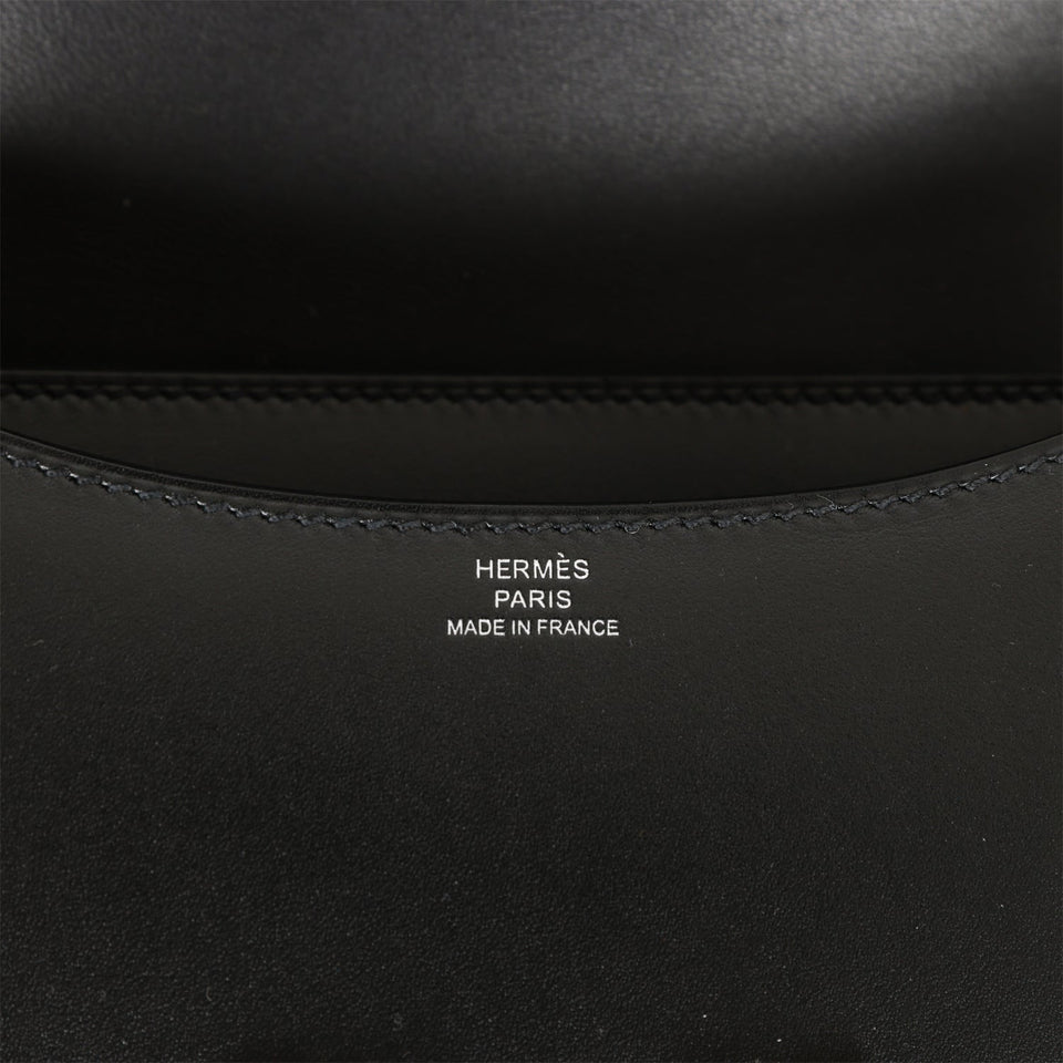 Hermes Constance 18 Black Tadelakt Palladium Hardware