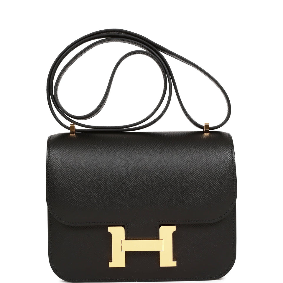 Hermes Constance 18 Black Epsom Gold Hardware