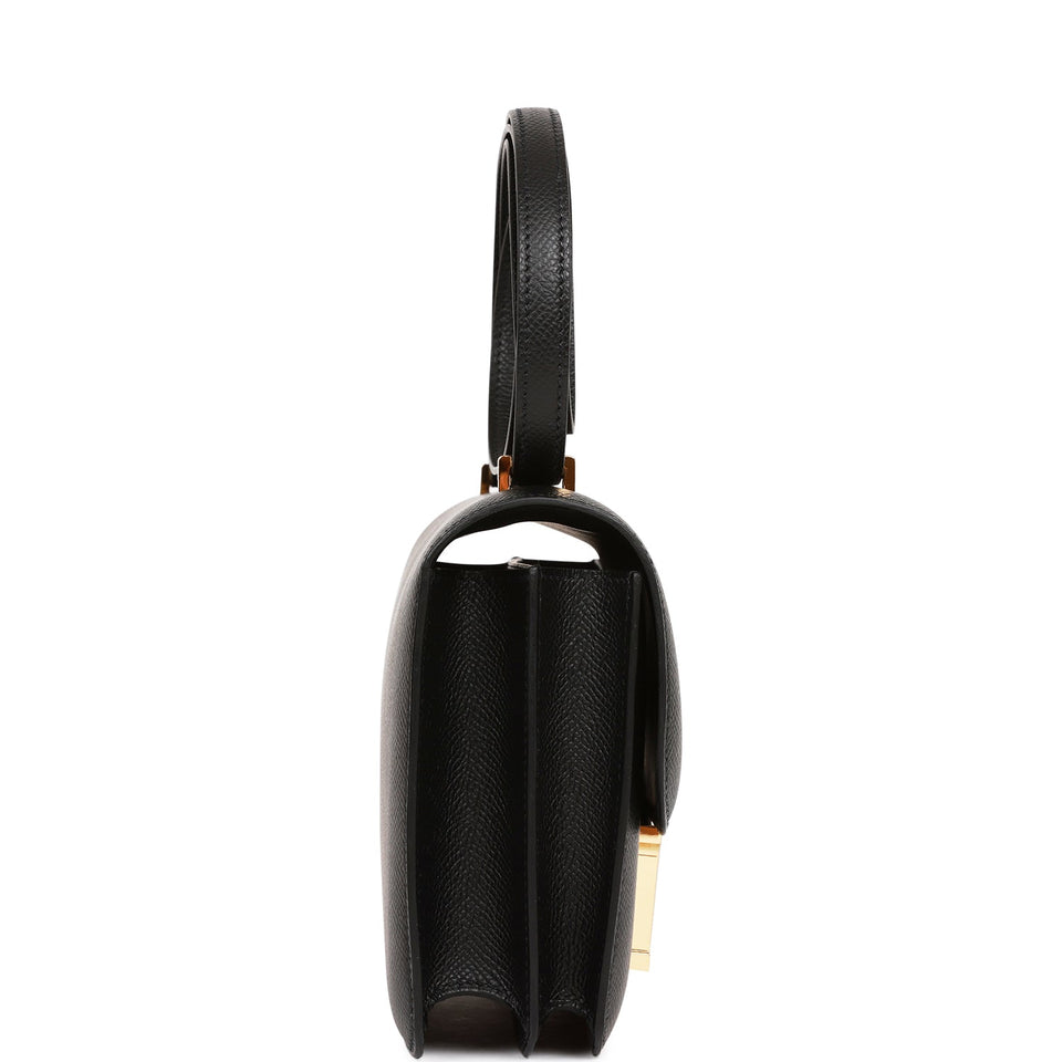 Hermes Constance 18 Black Epsom Gold Hardware