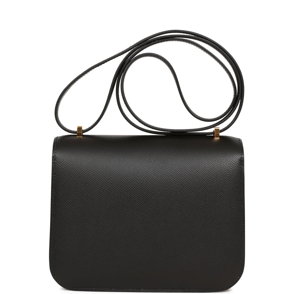 Hermes Constance 18 Black Epsom Gold Hardware