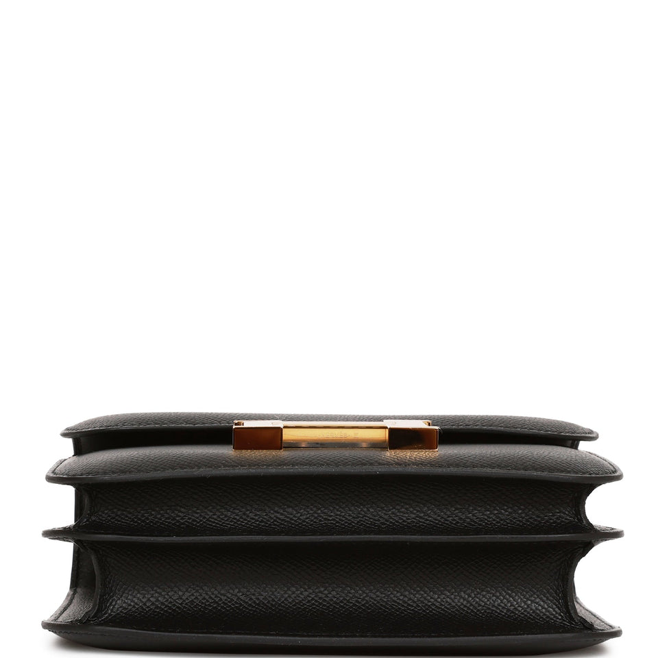 Hermes Constance 18 Black Epsom Gold Hardware