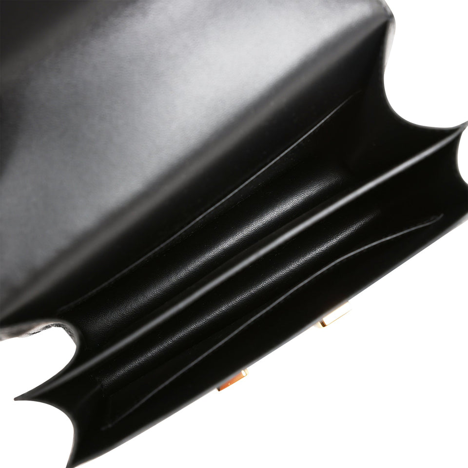Hermes Constance 18 Black Epsom Gold Hardware