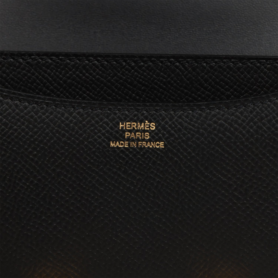 Hermes Constance 18 Black Epsom Gold Hardware