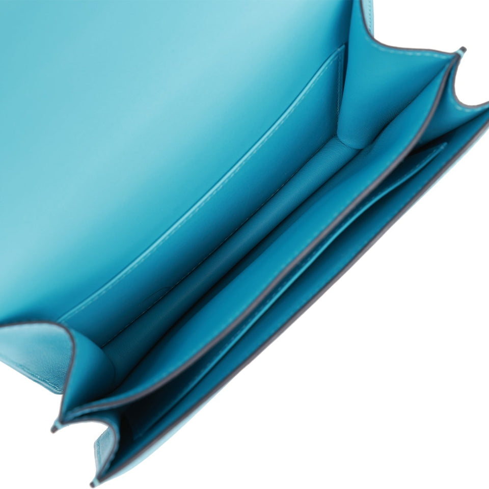 Hermes Constance 18 Bleu du Nord Swift Gold Hardware