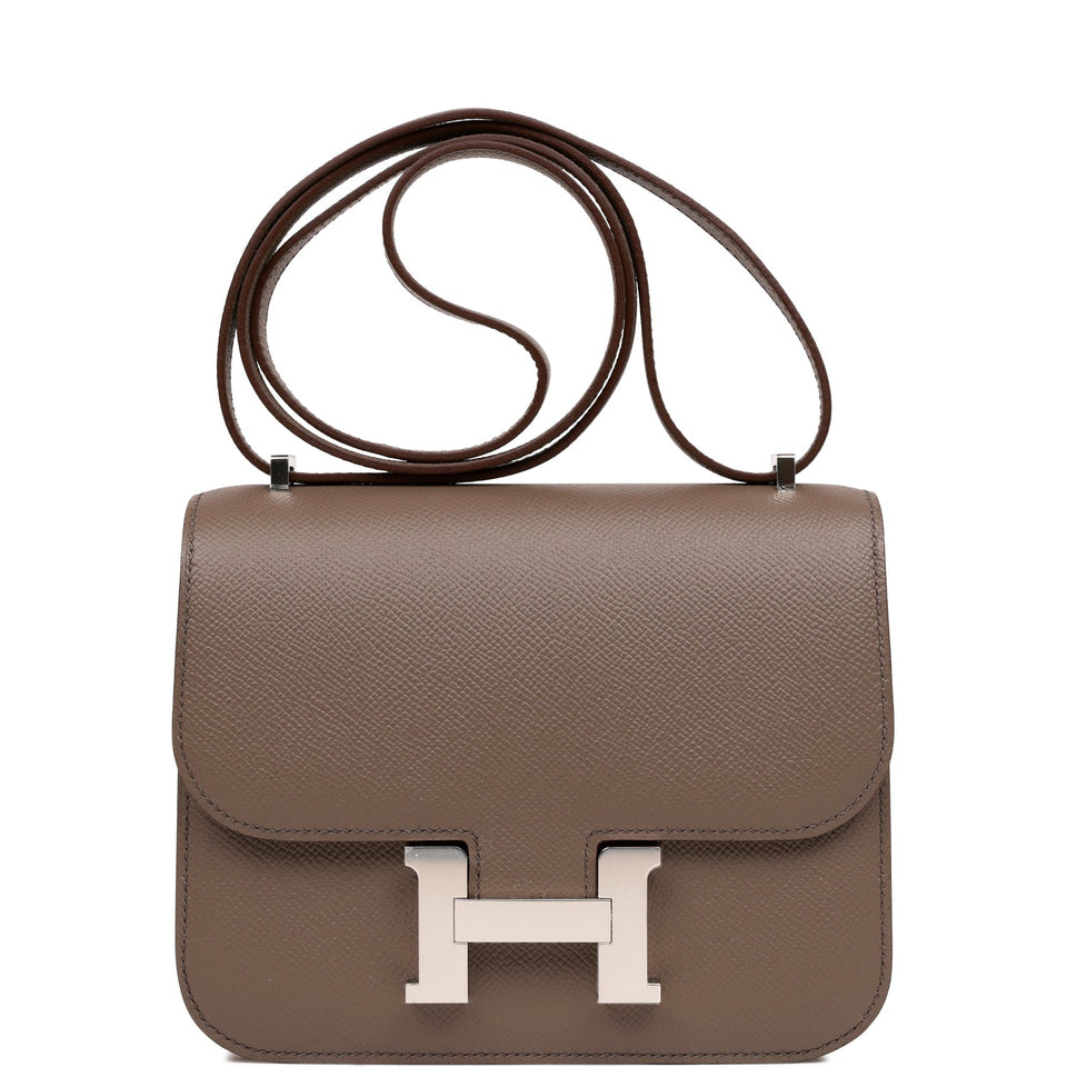 Hermes Constance 18 Etain Epsom Palladium Hardware