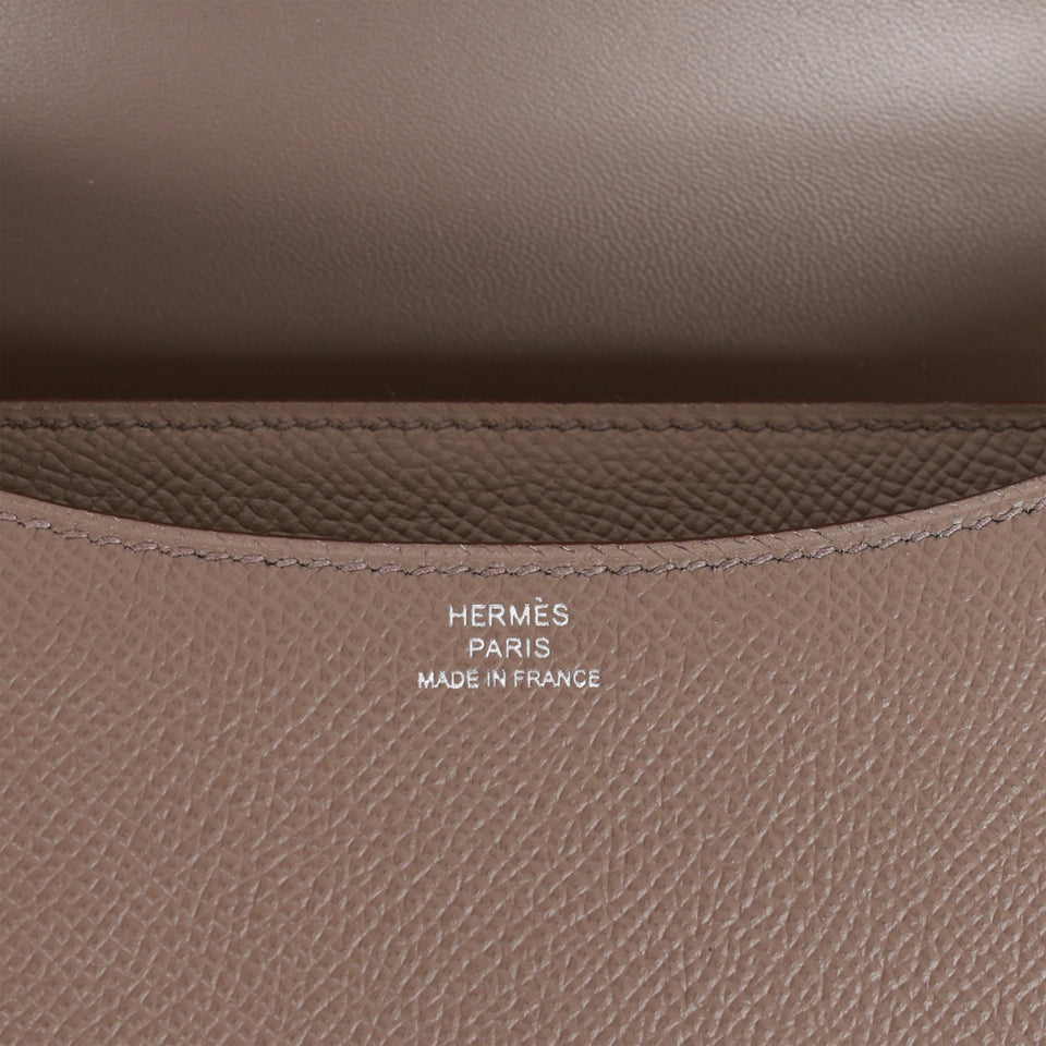 Hermes Constance 18 Etain Epsom Palladium Hardware
