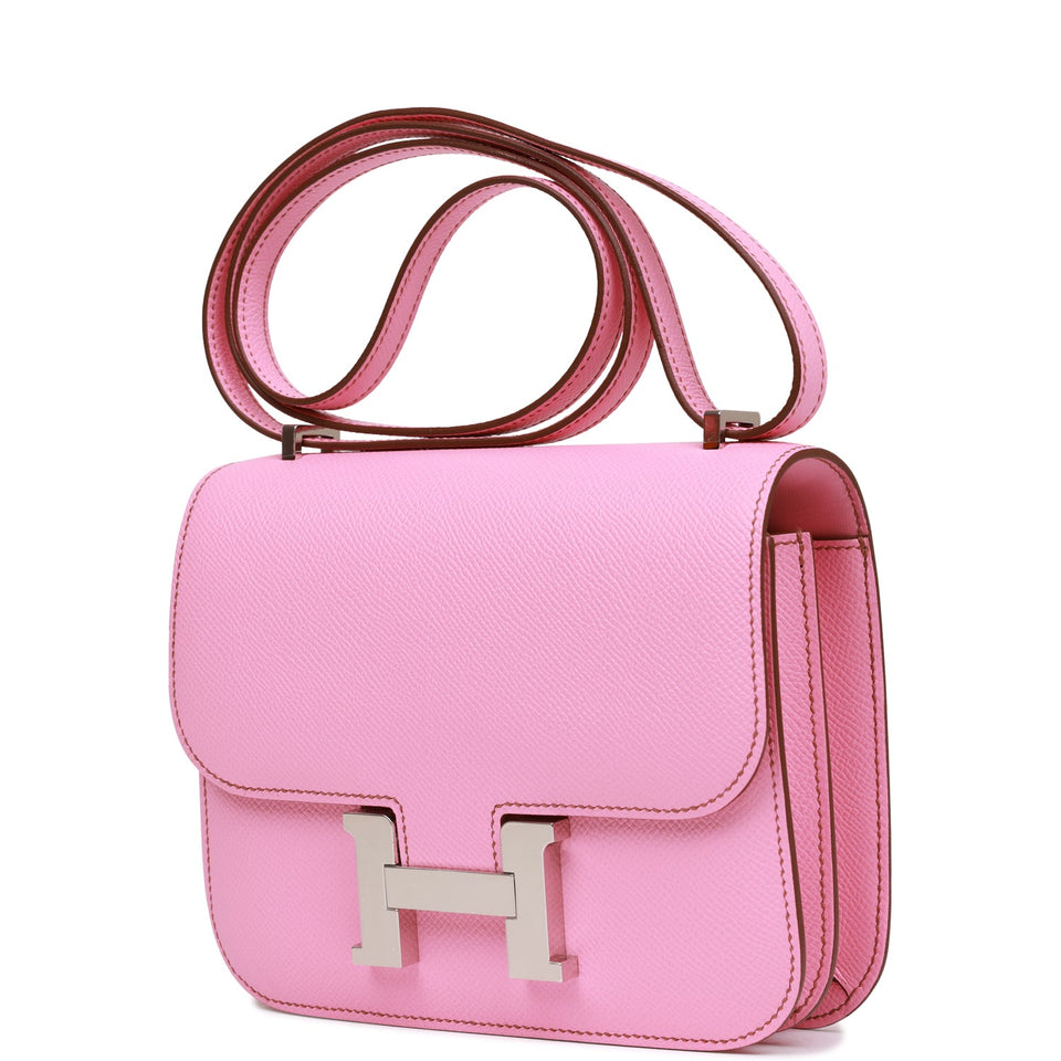 Hermes Constance 18 Bubblegum Epsom Palladium Hardware
