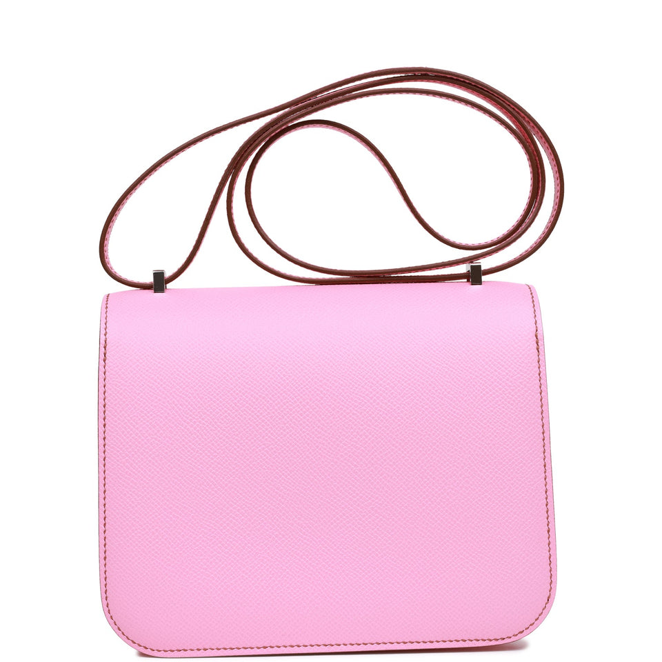 Hermes Constance 18 Bubblegum Epsom Palladium Hardware