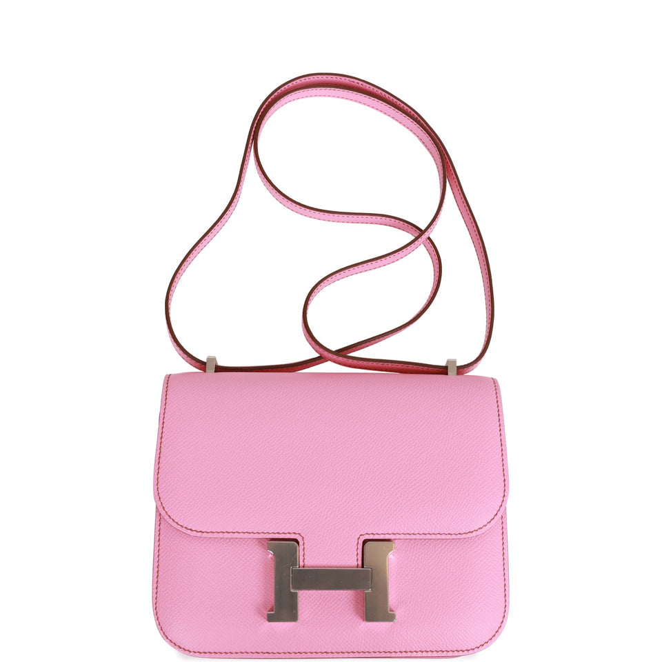 Hermes Constance 18 Bubblegum Epsom Palladium Hardware