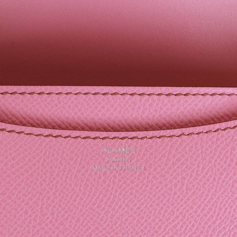 Hermes Constance 18 Bubblegum Epsom Palladium Hardware