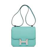 Hermes Constance 24 Bleu Atoll Epsom Palladium Hardware