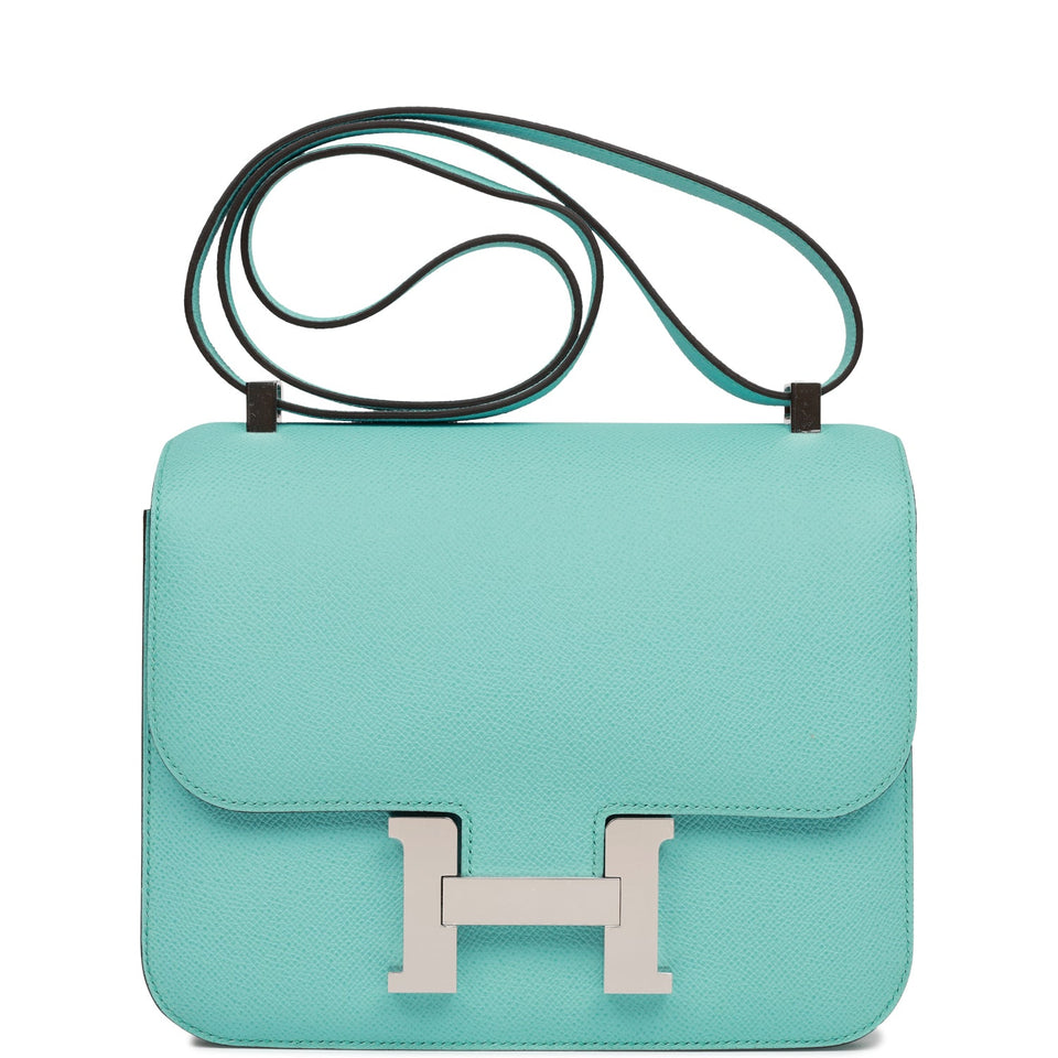 Hermes Constance 24 Bleu Atoll Epsom Palladium Hardware