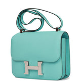 Hermes Constance 24 Bleu Atoll Epsom Palladium Hardware