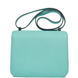 Hermes Constance 24 Bleu Atoll Epsom Palladium Hardware