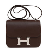 Hermes Constance 18 Havane Verso Chevre Palladium Hardware
