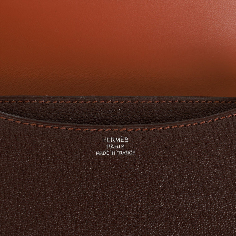 Hermes Constance 18 Havane Verso Chevre Palladium Hardware